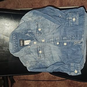 3T Girls denim button up